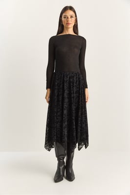 Hoge Taille Asymmetrische Midi Rok