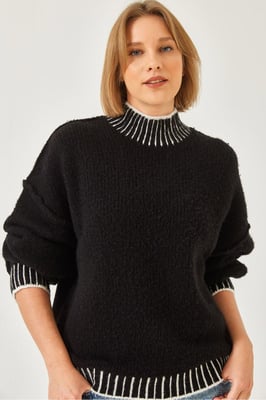 Patroon Turtleneck Losse Fit Trui