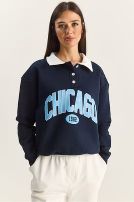 Overmaatse Geprinte Sweatshirt