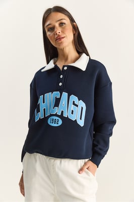 Overmaatse Geprinte Sweatshirt