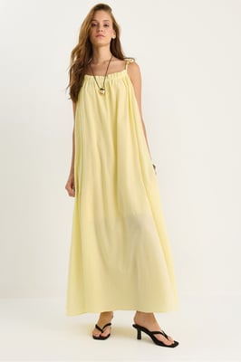 Maxi-jurk met Ruffles Detail