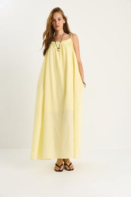 Maxi-jurk met Ruffles Detail