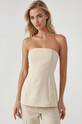 Strapless Aansluitende Lange Top