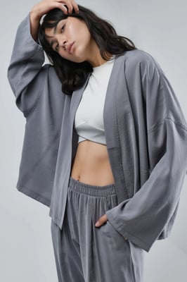 Lange Mouw Loose Fit Kimono