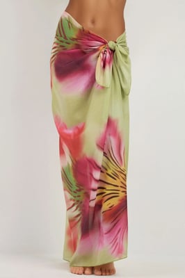 Bedrukte Strand Maxi Cover-Up