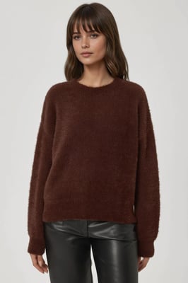 Beard Crew Neck Ultra Zachte Touch Gebreide Trui