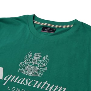 Aquascutum Active Beach Basic T-shirt Met Groot Logo In Groen