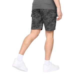 Crosshatch Heren Janscore Elastische Taille Cargo Korte Broek (Donkergrijs)