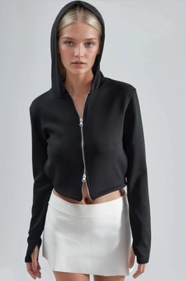 Hooded Zip-Up Regular Fit Jas
