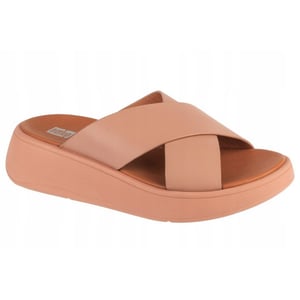 FitFlop Dames/Dames F-Mode Leren Flatform Sliders (Beige)