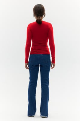 BENU Rode gedrapeerde blouse