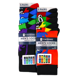 10-Pack Heren Katoenen Monster Sokken Leuke Patroon Casual Sokken