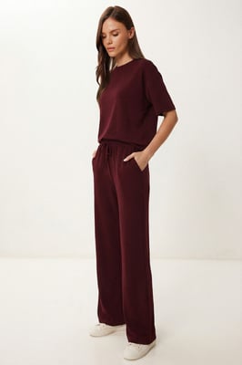Basis Mid Taille Wijde Been Co-ord Set
