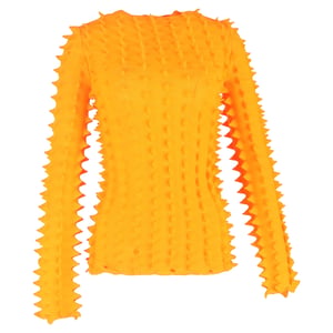 Loewe x Paula's Ibiza 3D Spike-Knit Trui in Oranje Polyester