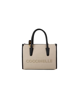 Coccinelle Myrtha26 Canvas Handtas Canvas Stof/Geribbeld Leer