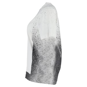 Balenciaga Splash-Effect Crewneck T-Shirt in Zwart en Wit Katoen