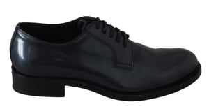 Dolce & Gabbana Blauwe Leren Derby Kledingformele Schoenen