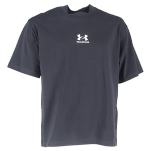 Balenciaga x Under Armour Logo-Gestikte T-Shirt in Zwart Katoen