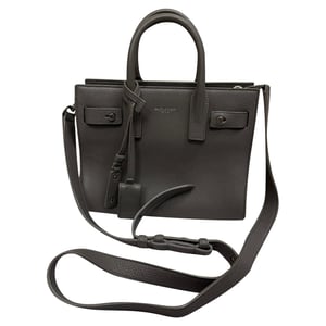 Saint Laurent Sac De Jour Nano-tas in grijs leer