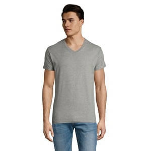 SOLS Heren Imperial V Hals T-shirt (Grijze Melange)