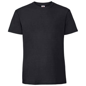 Fruit of the Loom Heren Iconic 195 Premium Ringspun Katoen T-Shirt (Zwart)