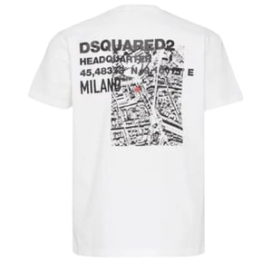 Dsquared2 Cool Fit Headquarters Wit T-shirt