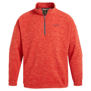 Craghoppers Heren Esk Colour Block Melange Half Zip Fleece Top (Pimento Rood)