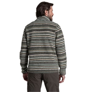 Craghoppers Heren Tatton II Contrast Gestreept Fleece Top (Bosgroen)