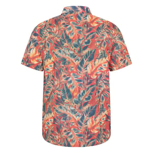Mountain Warehouse Overhemd met korte mouwen voor heren Tropical Leaves (Helder oranje)