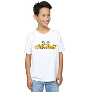 Disney Jongens Knabbel en Babbel Karakter Logo T-shirt (Wit)