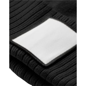 Beechfield Pom Pom Appliqué Patch muts (Zwart/Wit)