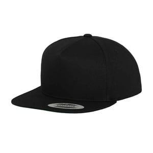 Flexfit Klassieke 5 Paneel Snapback Cap (Zwart)
