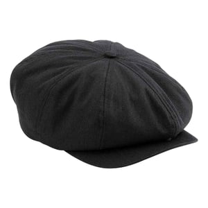 Beechfield 5 Paneel Newsboy Cap (Zwart)