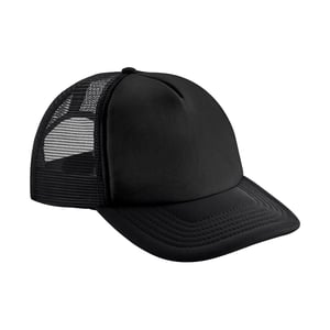 Beechfield Kinderen/Kinderen Vintage Snapback Trucker Cap (Zwart/Zwart)