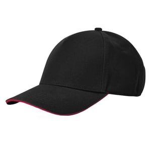 Beechfield EarthAware Klassieke Organic Cotton 5 Panel Baseball Cap (Zwart/Klassiek Rood)