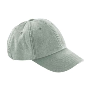 Beechfield Vintage baseballpet met laag profiel (Salie Groen)