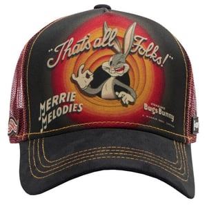 Looney Tunes Heren Bugs Bunny Capslab Trucker Cap (Zwart)