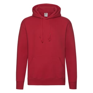 Fruit of the Loom Heren Premium Hoodie (Rood)