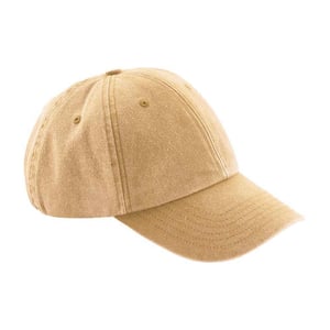 Beechfield Vintage baseballpet met laag profiel (Mosterd)
