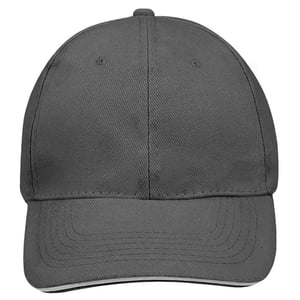 SOLS Buffalo 6 panel baseballpet (Donkergrijs massief)