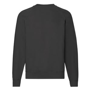 Fruit of the Loom Heren Klassiek Raglan Sweatshirt (Zwart)