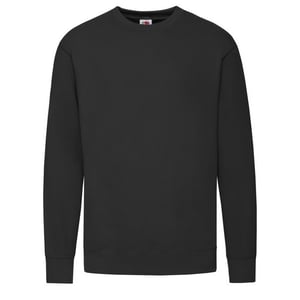 Fruit of the Loom Heren Lichtgewicht Set-In Sweatshirt (Zwart)