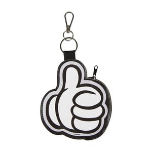 Disney Handschoen Mickey Mouse Coin Purse Sleutelhanger (Zwart/Wit)
