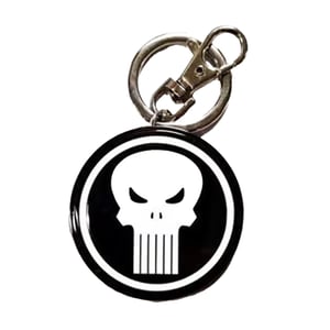 The Punisher Logo metalen sleutelhanger (Zwart)