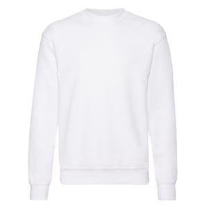 Fruit of the Loom Heren Klassiek Ingelegd Sweatshirt (Wit)