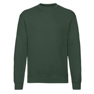 Fruit of the Loom Heren Klassiek Ingelegd Sweatshirt (Fles groen)