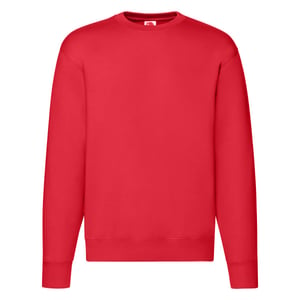 Fruit of the Loom Heren Premium Ingelegd Sweatshirt (Rood)