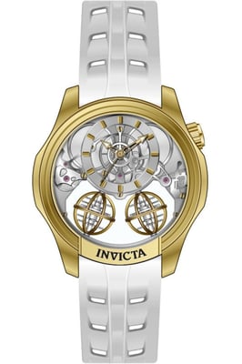 Invicta Specialty 50578 Herenhorloge - Quartz Uurwerk - Roestvrij Staal met Gouden Wijzerplaat - 46 mm
