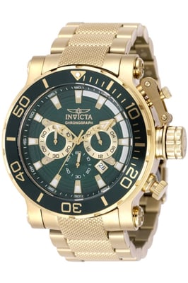 Invicta Coalition Forces 50230 Herenhorloge - Quartz Uurwerk - Roestvrij Staal met Groene Wijzerplaat - 52 mm