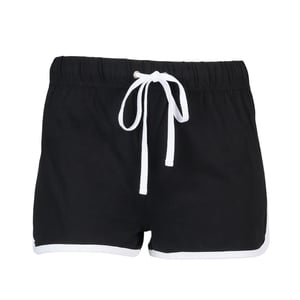 SF Women Dames/dames Retro Shorts (Zwart/Wit)